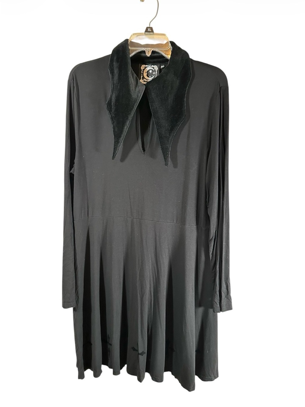 Killstar Elissabat velvet bat collar black dress women’s 3XL
